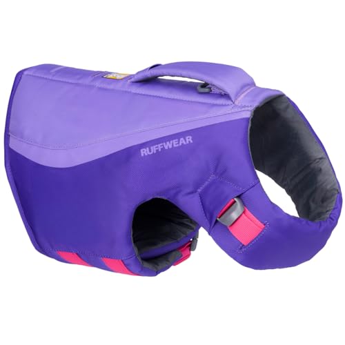 RUFFWEAR Float Coat Dog Life Jacket, Premium Swimming Safety Vest with Handle, Optimial Bouyancy and High Visibility Reflective Trim, for Boating and Water Sports, Purple Lily, Large von Ruffwear