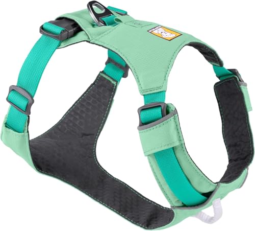 RUFFWEAR Hi & Light Dog Harness, No Pull Harness for Dogs Small, Medium Large & XL. Fully Adjustable Lightweight Harnesses with Aluminium Lead Attachment Portal & ID Bag, Sage Green (XXXS, 23-33cm) von RUFFWEAR