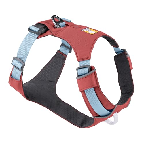 RUFFWEAR Hi & Light Dog Harness, No Pull Harness for Dogs Small, Medium Large & XL. Fully Adjustable Lightweight Harnesses with Aluminium Lead Attachment Portal & ID Bag, Salmon Pink (XS, 43-56cm) von RUFFWEAR