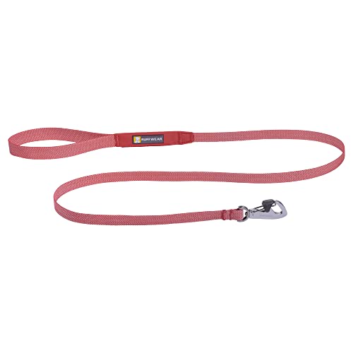 RUFFWEAR Hundeleine Hi & Light, Starke Leine, mit integrierter Aufbewahrungstasche und sicher abschließbarem Crux-Clip, kompakt zusammenklappbar auf Taschengröße, Salmon Pink von RUFFWEAR