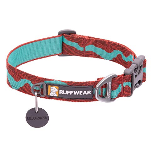 RUFFWEAR Flat Out Collar, Klassisches Hundehalsband für Mittelgroße Hunderassen, Einstellbare Passform, Größe M (36-51 cm), Colorado River von RUFFWEAR