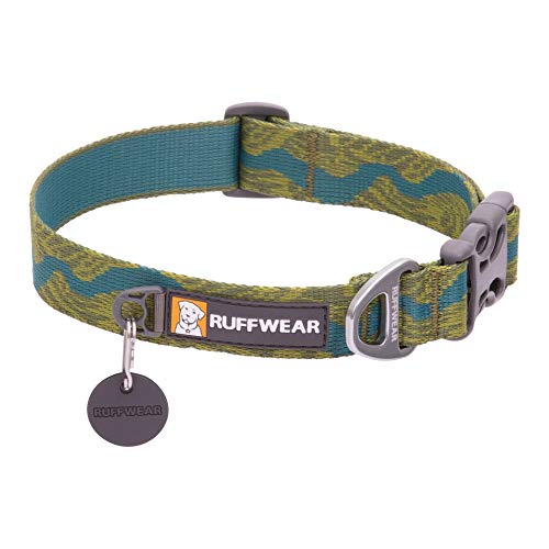 RUFFWEAR Flat Out Collar, Klassisches Hundehalsband für Kleine Hunderassen, Einstellbare Passform, Größe S (28-36 cm), New River von RUFFWEAR