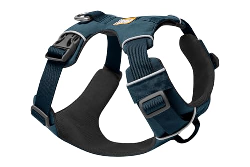 RUFFWEAR Front Range Hundegeschirr mit Brustring, Reflektierendes Gepolstertes Anti-Zieh-Geschirr, Blue Moon, XXS von RUFFWEAR