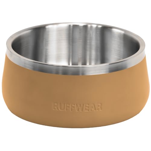 Ruffwear Basecamp Bowl, Stainless Steel Dog Bowl, Lightweight & Portable for Dog Treats, Food & Water, Non Slip & Dishwasher Safe Non Spill Container, Cattail Tain, Large 1.6 Litre Capacity von Ruffwear