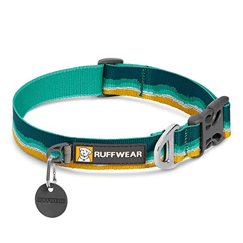 RUFFWEAR Crag Hundehalsband, Reflektierendes und Bequemes Halsband für den Täglichen Gebrauch, Meeresschaum, 36–51 cm von RUFFWEAR