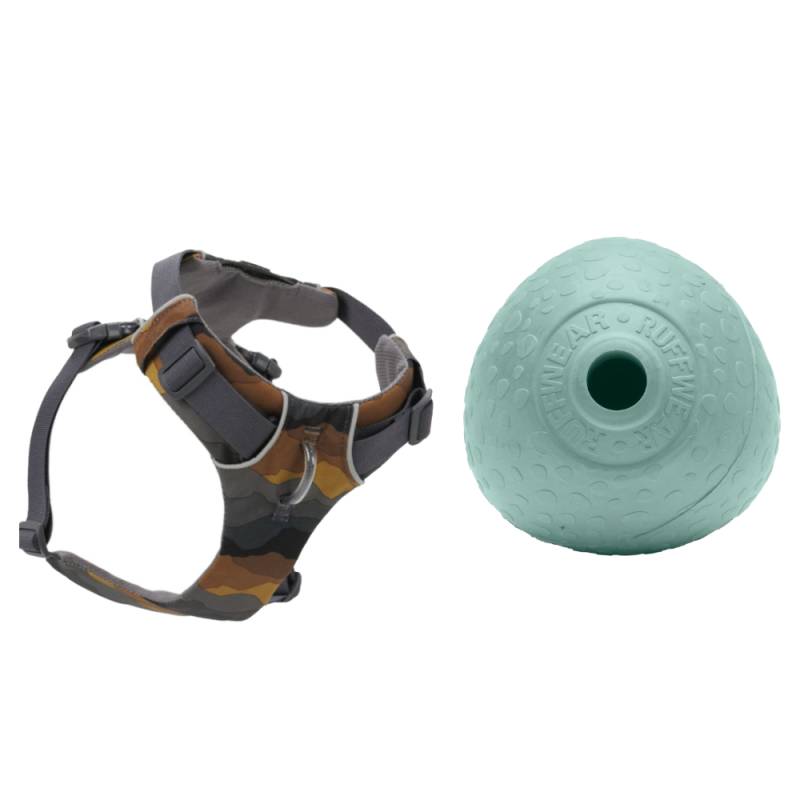 Ruffwear Hundegeschirr + Ø 8,9 cm Spielzeug Huckama gratis! - Front Range in Moonlight Mountains (M) von Ruffwear