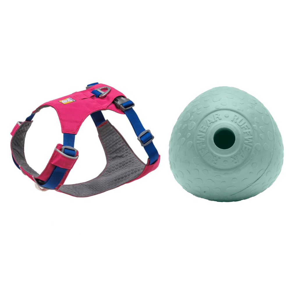 Ruffwear Hundegeschirr + Ø 8,9 cm Spielzeug Huckama gratis! - Hi & Light in Alpen Glow Pink (L/XL) von Ruffwear