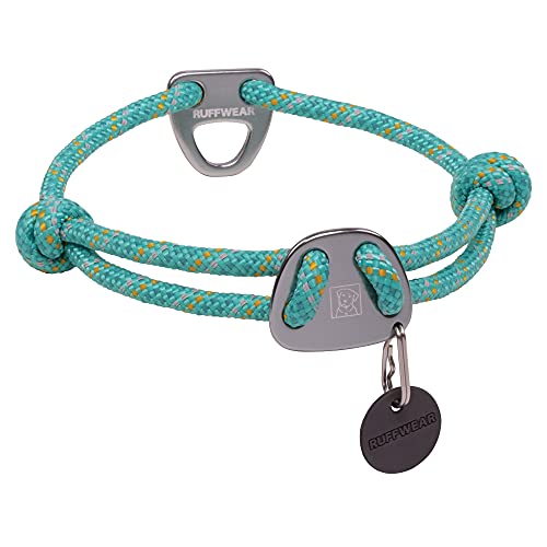 RUFFWEAR Knot-a-Collar, reflektierendes und verstellbares Hundehalsband mit Seil, 14"-20", Aurora Teal von RUFFWEAR