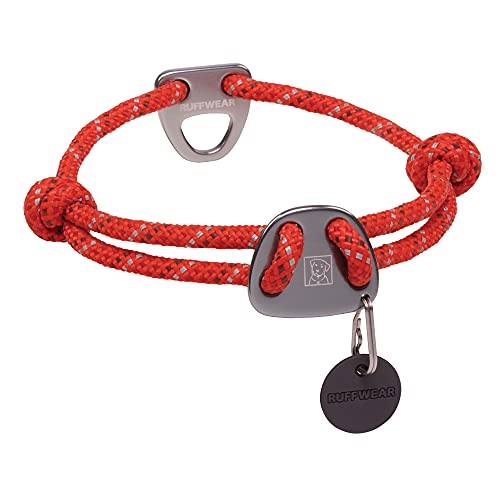 RUFFWEAR Knot-a-Collar, reflektierendes und verstellbares Hundehalsband mit Seil, 14"-20", Red Sumac von RUFFWEAR
