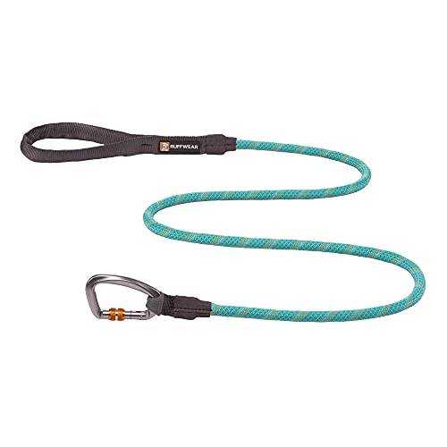 RUFFWEAR Knot-a-Leash, reflektierende Hundeleine aus Seil mit Karabinerhaken, Länge: 1,5 m, Stärke: 11 mm, Aurora Teal von RUFFWEAR