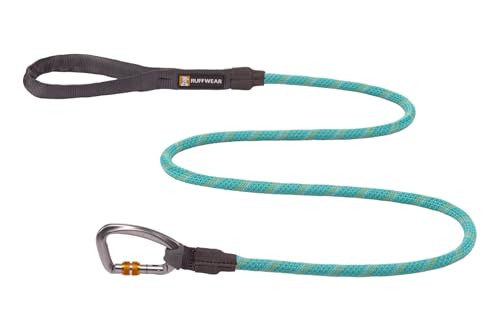 RUFFWEAR Knot-a-Leash, reflektierende Hundeleine aus Seil mit Karabinerhaken, Länge: 1,5 m, Stärke: 7 mm, Aurora Teal von RUFFWEAR