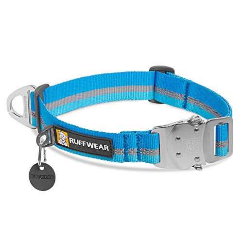 RUFFWEAR Top Rope Hundehalsband, Reflektierendes Halsband mit Metallschnalle für den Täglichen Gebrauch, Dämmerungsblau, 36–51 cm von RUFFWEAR