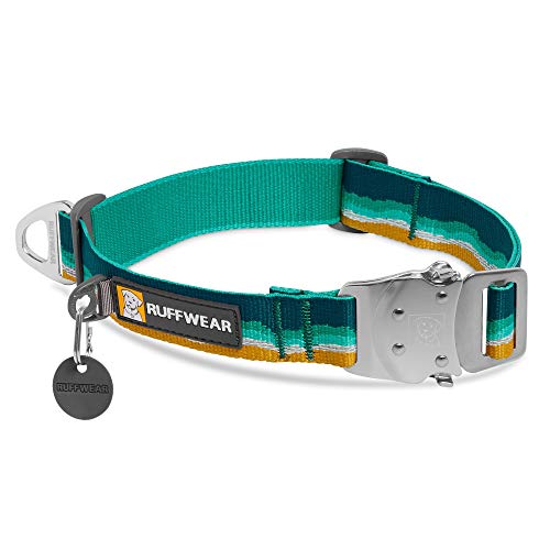 RUFFWEAR Top Rope Hundehalsband, Reflektierendes Halsband mit Metallschnalle für den Täglichen Gebrauch, Meeresschaum, 36–51 cm von RUFFWEAR