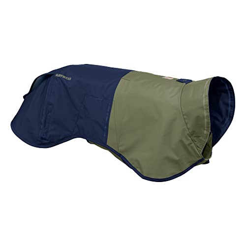 Ruffwear Sun Shower Regenjacke für große Hunde, Allwetter-Hundemantel, wasserdichte Hundejacke, leichte wetterfeste Hundeweste und Regenmantel für Hunde, Größe L, Mitternachtsblau von RUFFWEAR