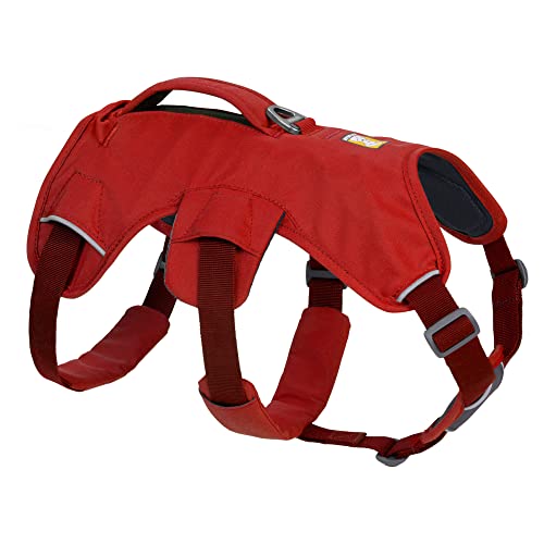 RUFFWEAR Mehrzweck-Hundegeschirr mit Griff, Web Master, verstellbares, Geschirr, 2 Leinenbefestigungen, für den täglichen Gebrauch, Red Sumac, XS von Ruffwear