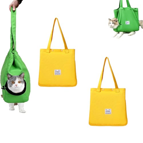 Petmoki Cat Tote Bag, Petmoki Cat Tote Bag Carrier, Petmoki Bag, Cat Tote Bag Carrier Walker Petmoki, Cat Tote Bag Carrier Walker Leg Holes, Exposed and Breathable for Traveling, Shopping (2*B) von Rug-QJDDUP