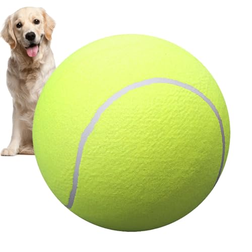 Ruhnjyg Großer Riesen-Tennisball für Hunde, Tennisball, großes Haustier-Kauspielzeug für Outdoor/Indoor-Sport, Hundeball, Geschenk von Ruhnjyg