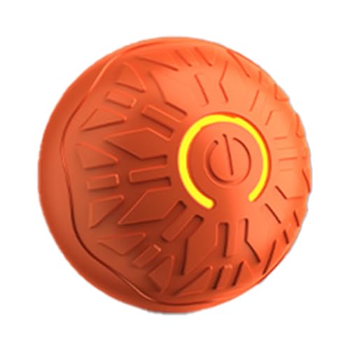 Ruhnjyg Peppy Ball Katze, Rollball für Hunde,Elektrischer Ball mit Bewegungsaktivierung - Kauspielzeug, wiederaufladbare Einheit, LED-Blitzlichter unterhalten den Ball für kleine und mittelgroße von Ruhnjyg