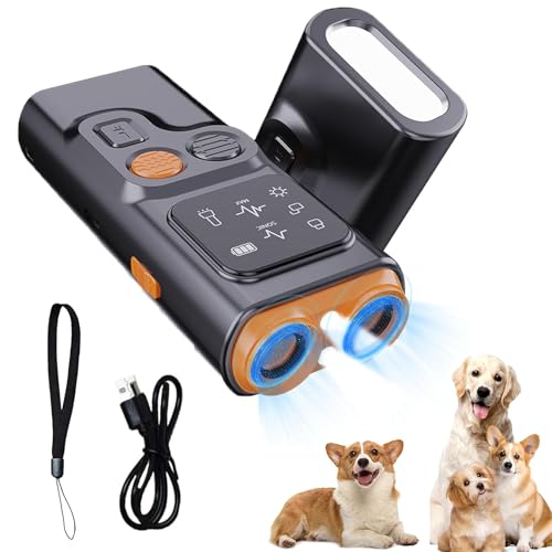 Ruileyou Barkguard Dog Bark Deterrents Devices, 2024 Best Bark Guard for Dogs, Barkguard Pro, Mi-NI Ultrasonic Dog Repeller with Led, New Barkguard Dog Bark Deterrent Device - Hd Display (Black) von Ruileyou