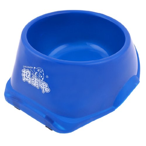 Ruilogod Blaue Kunststoffzufuhr PET Cat Hundeschüssel Lebensmittel Wasserbehälter 8.3 "Durchmesser von Ruilogod