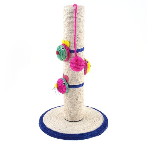 Ruilogod Blue White Base Scratch Post Scratching Pole Spielzeug Spielzeug für Haustiere von Ruilogod