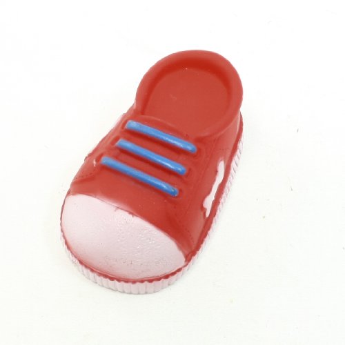 Ruilogod Doggie Squeeze Squeaker Sportschuhe Design Spielzeug Rot von Ruilogod