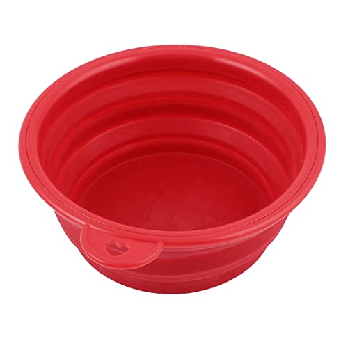 Ruilogod Faltbare Haustier Hund Katzenfutter Wasser Futternapf Dish 12 x 5 cm Rot von Ruilogod