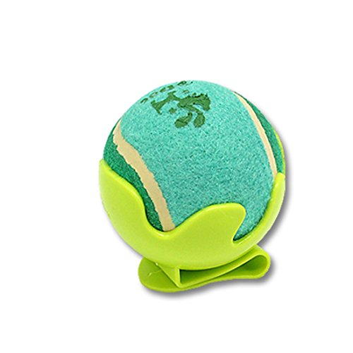 Ruilogod Green Toy Cricket Baseball Tennisball mit Cliphalterung für Hundekatze-Haustier von Ruilogod
