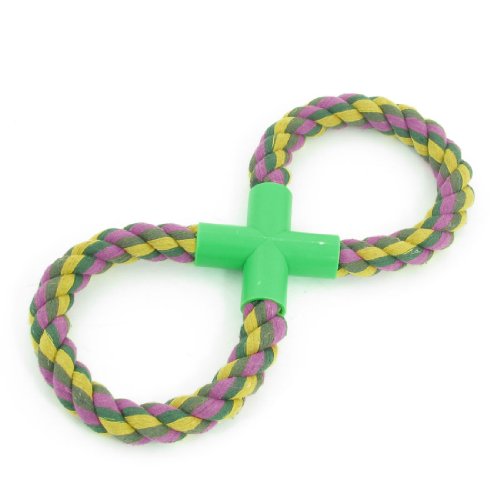 Ruilogod Grün, Rosa, Gelb 8 Form Haustier-Trainings-Seil Hund Schlepper Fetch Toy von Ruilogod