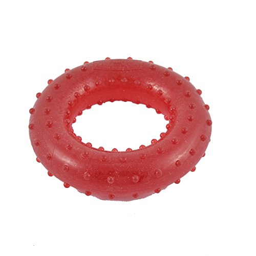 Ruilogod Gummi Zahnen kleines Spiel Ring Schleifen Molar Spielzeug Haustier Hund 9 cm Rot von Ruilogod