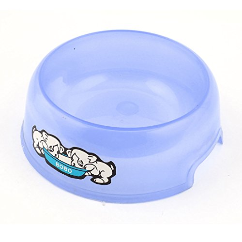 Ruilogod Haustier Hund Pudel runde geformte Lebensmittel Wasser Feeder Bowl Dish Clear Blue von Ruilogod