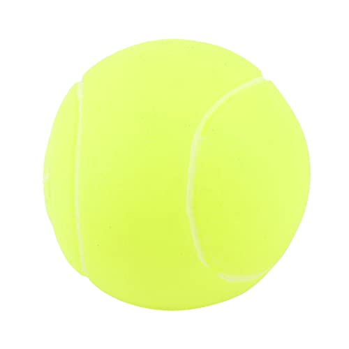 Ruilogod Haustier Hund Yorkie Tennis Design Chew Sound Quietschender Ball Spielzeug Gelb Grün von Ruilogod