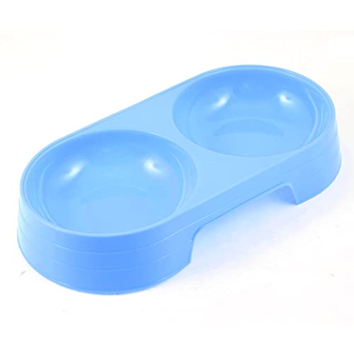 Ruilogod Haustier-Hundewelpen-Katze-Dual-Compartments Lebensmittel Wasser Futternapf Dish Blau von Ruilogod