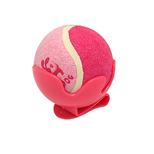 Ruilogod Hund Cat Pet Toy Cricket Baseball Tennisball Rosa mit Cliphalterung von Ruilogod
