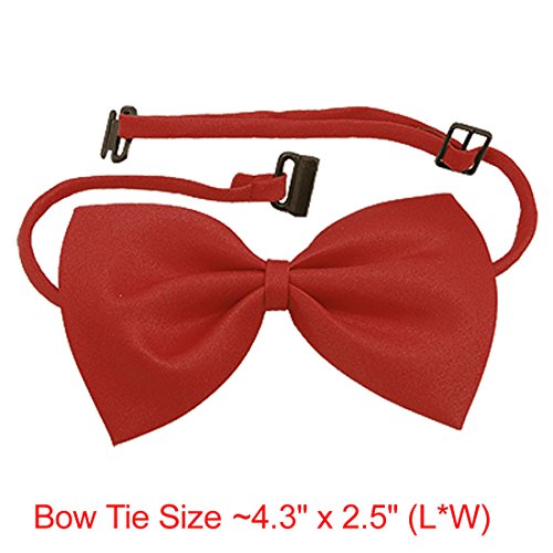 Ruilogod Hund Katze Red Bow Tie Bowtie Krawatte Hundehalsband verstellbar von Ruilogod