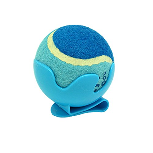 Ruilogod Hundekatze Pet Blue Toy Cricket Baseball Tennisball mit Cliphalterung von Ruilogod