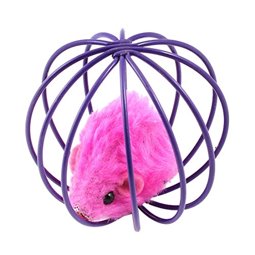 Ruilogod Kugelformkatze pla Ying Gefälschte Maus Cage Toy Fuchsia von Ruilogod