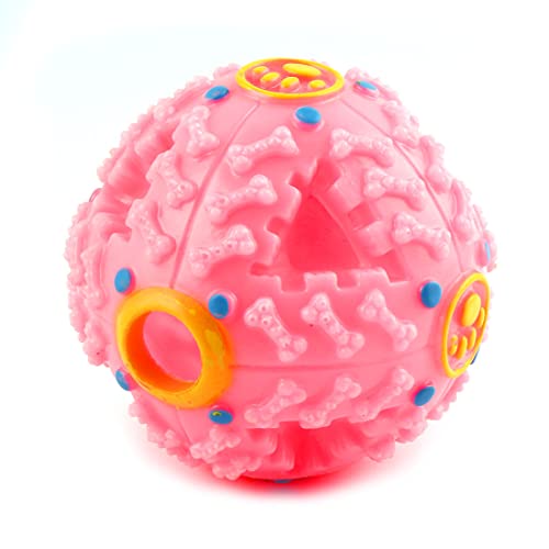 Ruilogod Kunststoff Haustierhund Quietschender Kicher Quack Sound Lebensmittel Kauball Spielzeug 9,5 cm Dia von Ruilogod