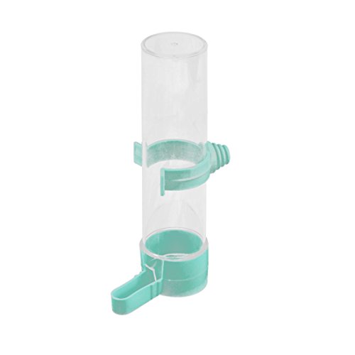 Ruilogod Kunststoff-Zylinder Design Haustier-Vogel-Wasser-Brunnen-Flaschen-Waterer Clip 125ml Sea Green von Ruilogod