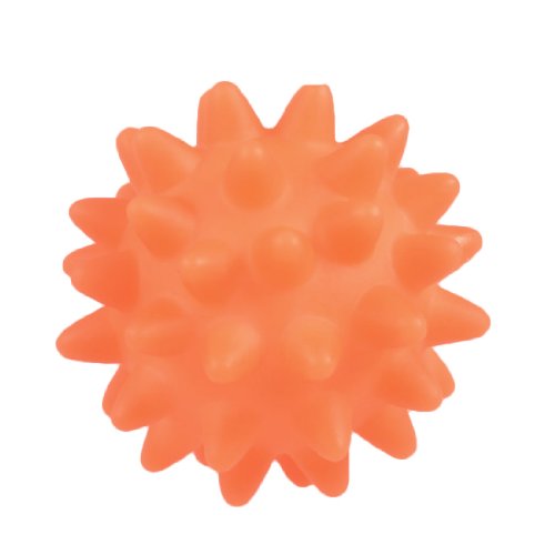 Ruilogod Orange strukturierter Ball geformter quietschender Kauspielzeug für Haustierhund von Ruilogod