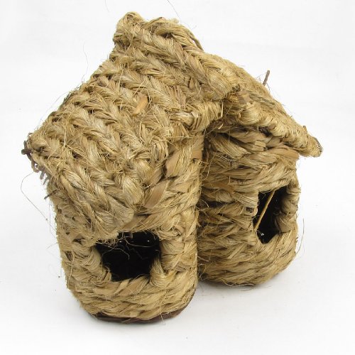 Ruilogod Pair Natürliche Gras Strick Haus Shaped Hanging Bird Nests Vogelhaus Startseite von Ruilogod