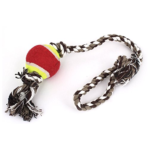 Ruilogod Pet geflochtenen Seil Tennisball Grinding saubere Spielen Chew Spielzeug von Ruilogod