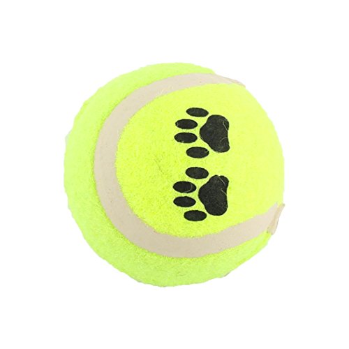 Ruilogod Pfotenmuster Tennis geformt Haustier Hund Katze quietschender Quietscher Klang Training Ball Kauspielzeug von Ruilogod