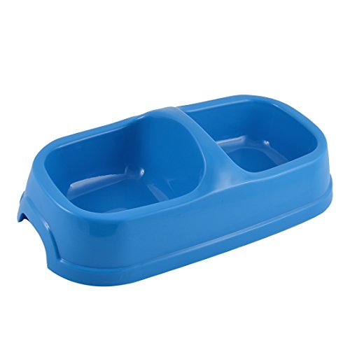 Ruilogod Rechteck geformt Hund Welpen Futter Wasser zufuhr Bowl Dish Blau von Ruilogod