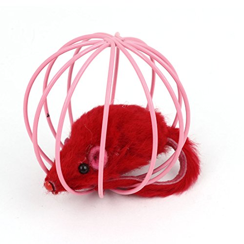 Ruilogod Red Maus Ratte In Rosa Metall-Kugel-Form Käfig Pet Spielen Spielzeug von Ruilogod