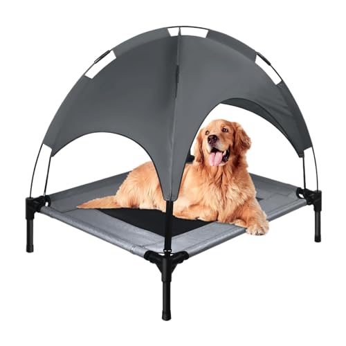 2-in-1 Hundeliege Outdoor XXL Mit Dach, Indoor-Hundehütte, Erhöhtes Katzenbett, Atmungsaktives Hundebett, Schlafendes Haustierhütten-Hundehüttenzelt Für Hunde, Kaninchen, Katzen Und Andere Kleintiere von Ruilonghai