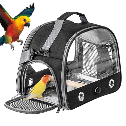 Vogel Reiseträger, Vogel Reisekäfig, Leichter Rucksack für mit Schultergurt, Tragbarer Kleinstierträger, außerhalb von Reisekäfig für Wellensittiche, Sittiche, Gentoo -en, Conures von Ruilonghai