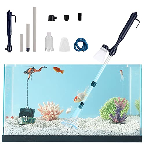 Ruiqas Aquarium-Staubsauger, batteriebetriebener Siphon, Aquarium-Wasserfilter, elektrischer Wasserwechsler, Rohrreinigungswerkzeug für Kies, Sand von Ruiqas