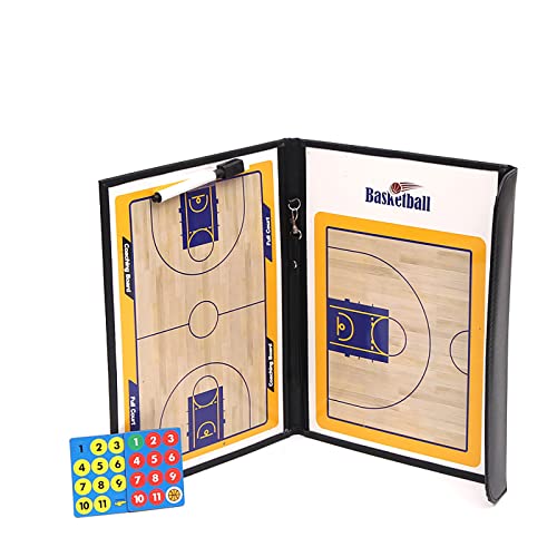 Ruiqas Basketball Coach Taktische Tafel mit Full Half Court Magnetisches Taktikbrett mit Markerstücken, Stift von Ruiqas