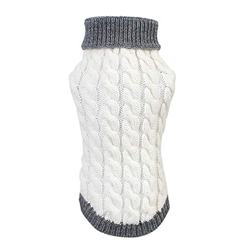 Ruiqas Warme Hundepullover Haustier Hund Knitwear Welpe Mode Mantel Stricken Kleidung warm Strickwaren für Kleine Mittlere Hunde von Ruiqas